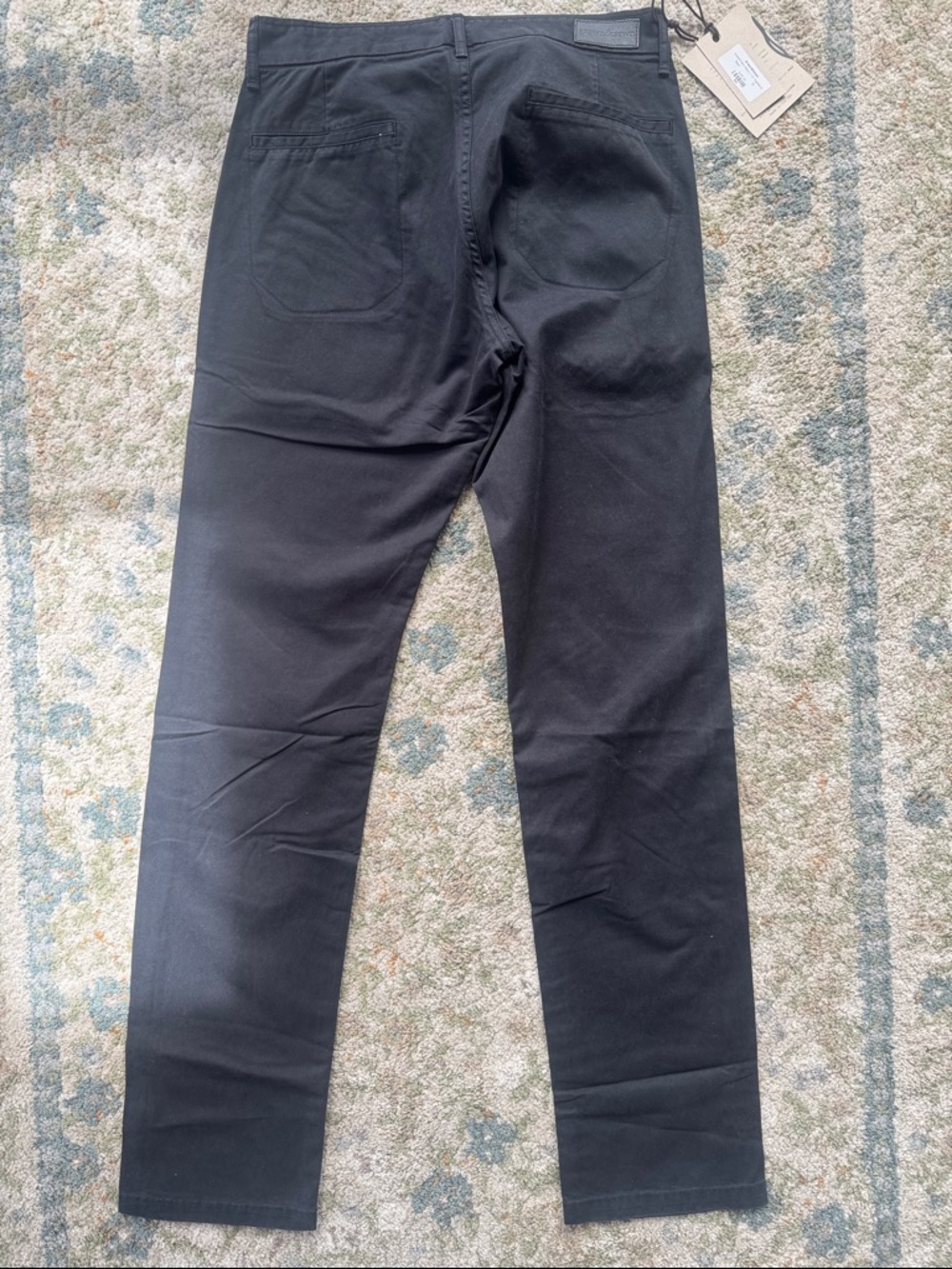 Grown & Sewn Men's Black Independent Chinos - Slim Fit - 32
